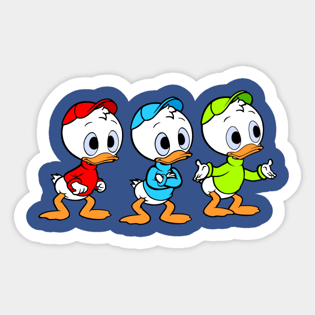 Huey Dewey and Louie Sticker by BigOrangeShirtShop